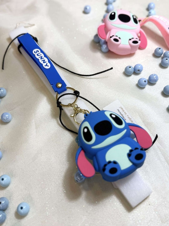 Scented White Candle Stitch Wallet Keychain