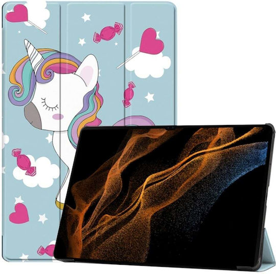 Tablet Case Samsung Galaxy Tab S8 Ultra S9 Ultra S10 Ultra Skyddar Innovation Multi-angle Stand Sleep Wake Function Foldpro Unicorn Set Sticker