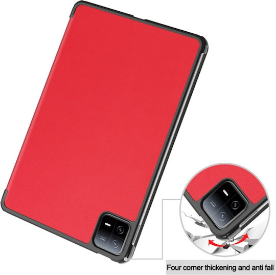 Husă Tabletă Xiaomi Pad 6 Pad 6 Pro Skyddar Innovation Suport Multi-unghi Funcție Sleep Wake Foldpro Roșie Set Autocolant
