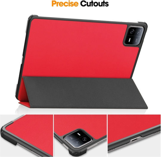 Husă Tabletă Xiaomi Pad 6 Pad 6 Pro Skyddar Innovation Suport Multi-unghi Funcție Sleep Wake Foldpro Roșie Set Autocolant