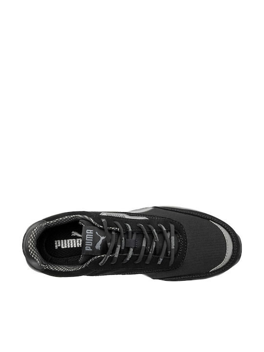 PUMA Rider Αδιάβροχο Παπούτσι Εργασίας Μαύρο S1PS με Πιστοποίηση ESD , HRO, (M),SR