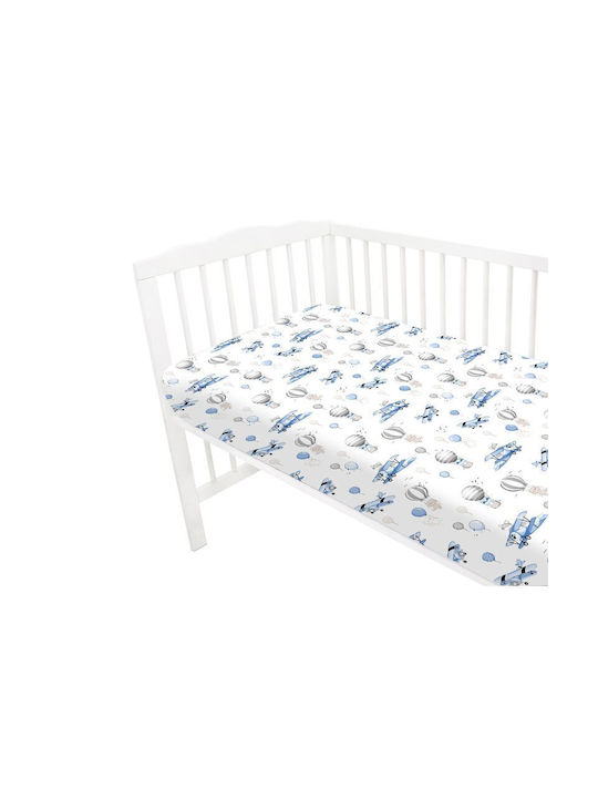 MimiNu Lenjerie De Patut Bebe Pentru Patut Din Bumbac Cu Cauciuc 120x60cm