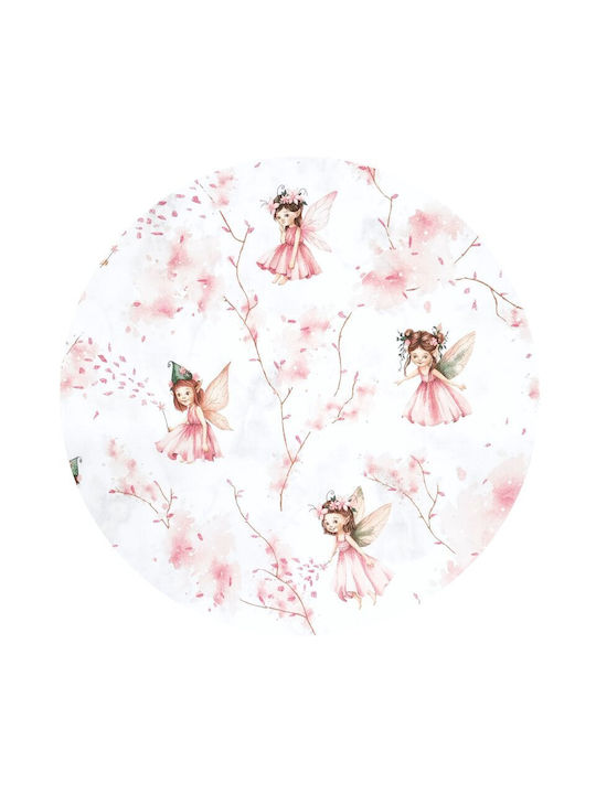 Qmini Lenjerie De Patut Bebe Pentru Patut Bumbac Cu Cauciuc Roz 76x43cm
