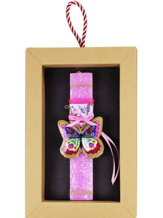 Lumanare De Paște Fluture Floral Mică Lumanare Fluture Rotundă Roz