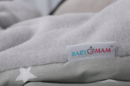 BabyMam Pătură Pepinieră Swaddling 100% Bumbac Gri 75x50cm