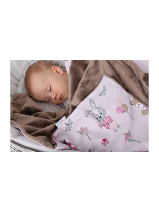 BabyMam Pătură Pepinieră Swaddling 100% Bumbac Roz 75x50cm