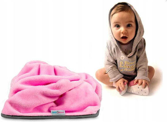 BabyMam Pătură Pepinieră Swaddling Catifea Roz cu Animăluț 75x100cm