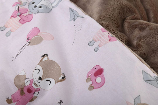 BabyMam Pătură Pepinieră Swaddling 100% Bumbac Roz 75x50cm