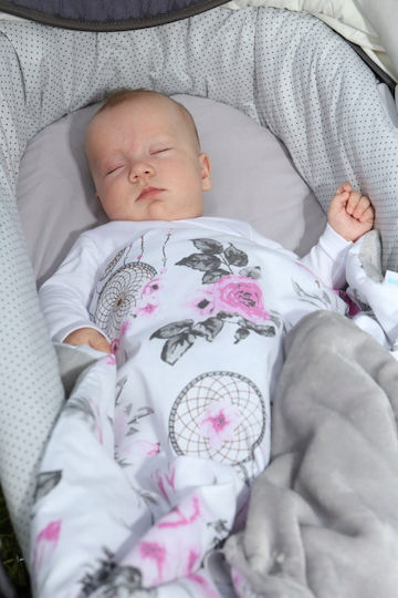 BabyMam Pătură Pepinieră Swaddling 100% Bumbac Gri 75x50cm
