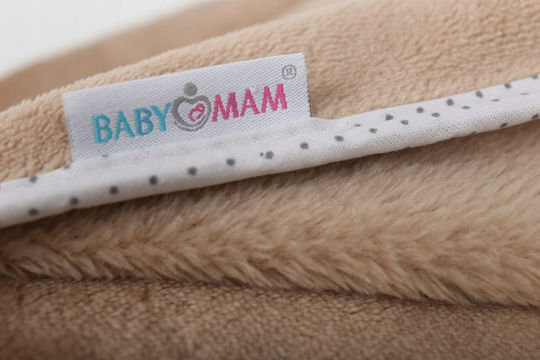 BabyMam Pătură Pepinieră Swaddling Catifea Maro cu Animal 75x100 cm