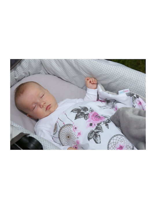 BabyMam Pătură Pepinieră Swaddling 100% Bumbac Gri 75x50cm