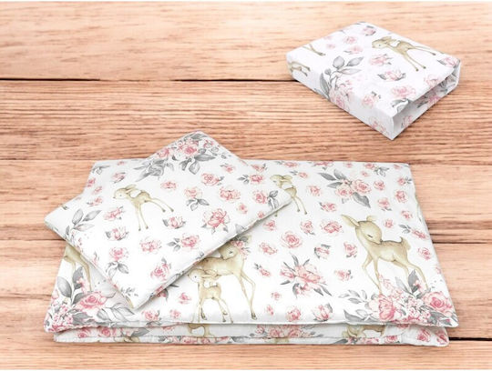 MimiNu Σετ Κούνιας Sweet Deer Pink 3τμχ