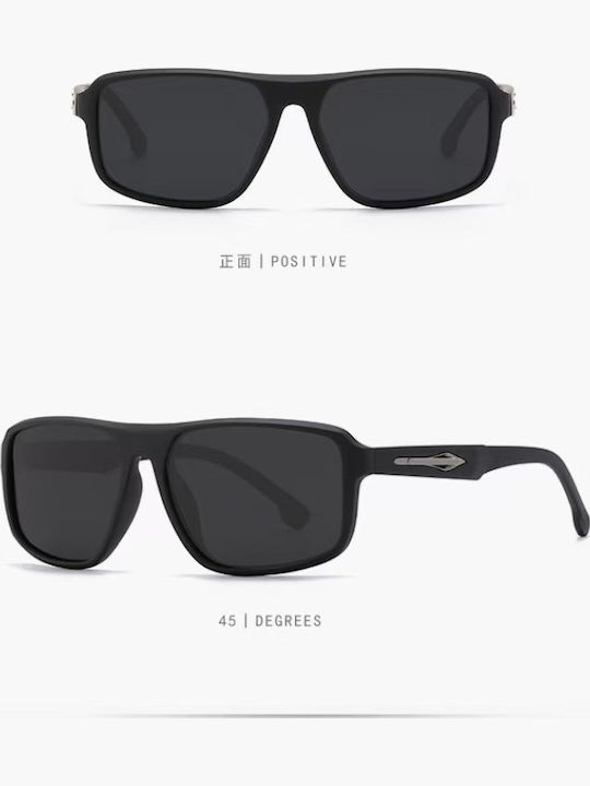 King Unisex Sunglasses with Black Frame and Brown Polarized Lens SUNKI345-SN020