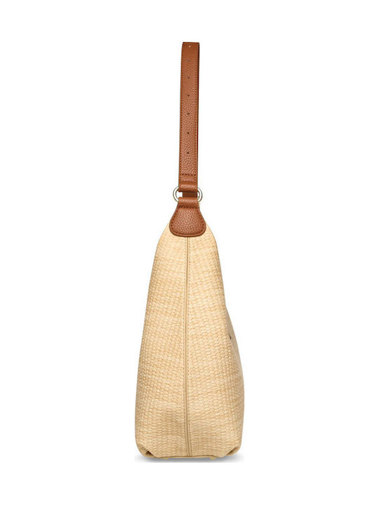 Bovie Straw Women's Shoulder Bag Tabac Brown