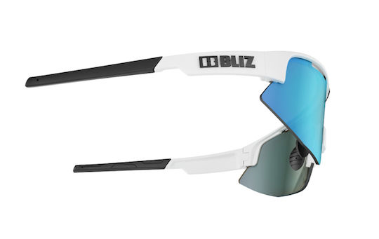 Bliz Cycling Glasses Matrix With White Frame And Mirror Dark Transparent Lenses