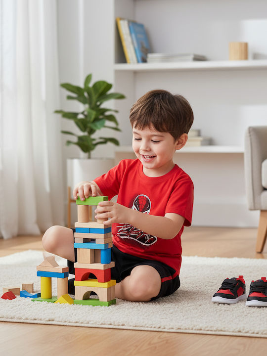 Kids Set with Shorts Summer 2 Pieces Red Black