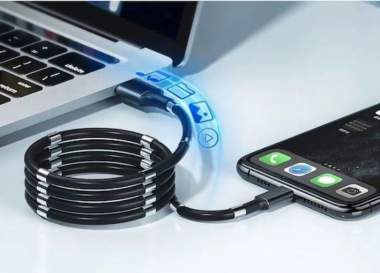 Fast Charging Cable Alista Home Usb Compatible Iphone Magnetic Absorption 1 M Black