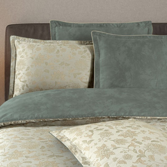 First Choice Комплект Плик за Завивка Памучен 200x220 см Двоен с 4 Калъфки за Възглавници & 1 Чаршаф Edesa Beige