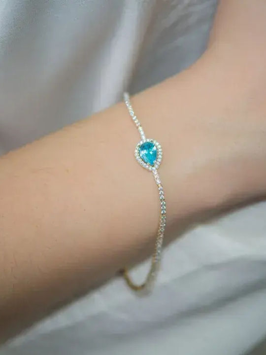Damen Armbänder Rosette aus 9K Gold mit Zirkon
