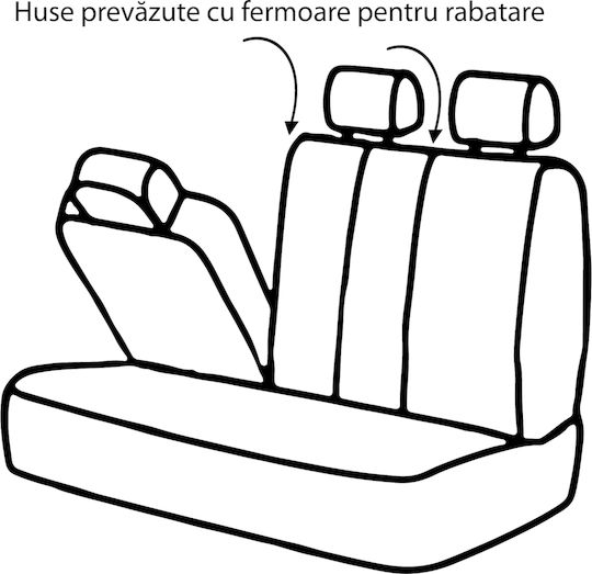 CarGuard Σετ Πλατοκαθίσματα Αυτοκινήτου Πολυεστερικά Μπλε / Γκρι