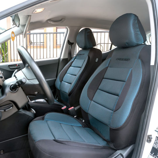 CarGuard Σετ Πλατοκαθίσματα Αυτοκινήτου Πολυεστερικά Μπλε / Γκρι