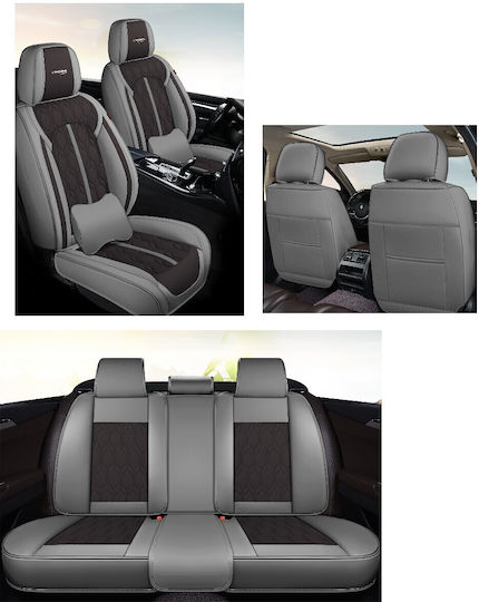 CarGuard Set De Huse Scaune Auto Din Piele Gri