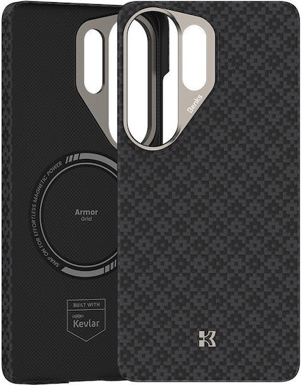 Benks Magnetischer Armor Air Armor Grid Kevlar Hülle Metallrahmen 600d E050 Samsung Galaxy S26 Ultra Schwarz