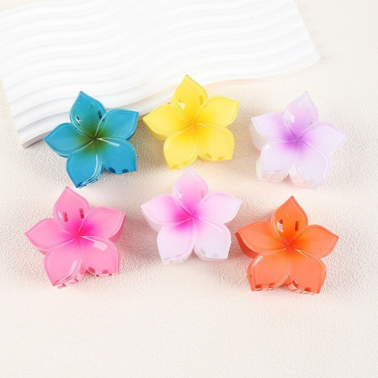 Hair Claw Clip with Flower