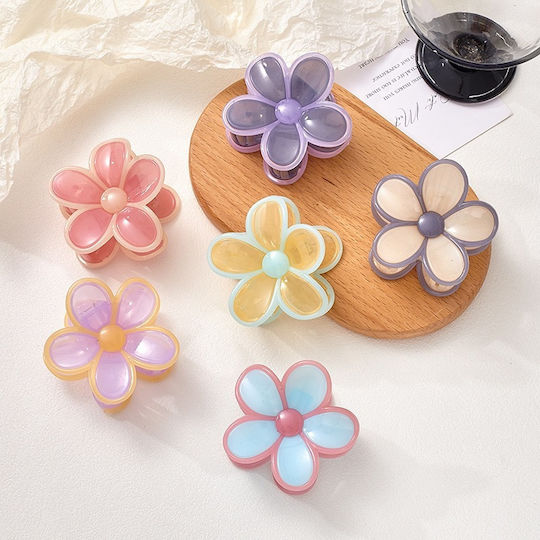 Hair Claw Clip with Flower