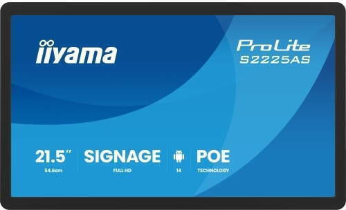 Монитор Iiyama 21.5" Full HD 1920x1080 USB-C Черен