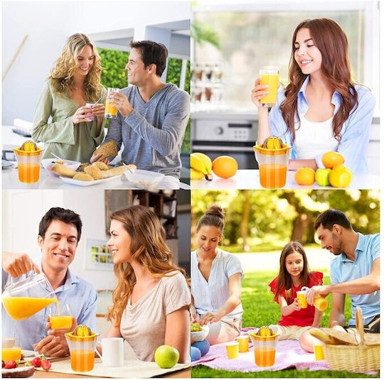 Alista Home Storcător De Fructe Clasic Pentru Lămâie Și Portocaliu Cu Recipient Din Plastic Galben