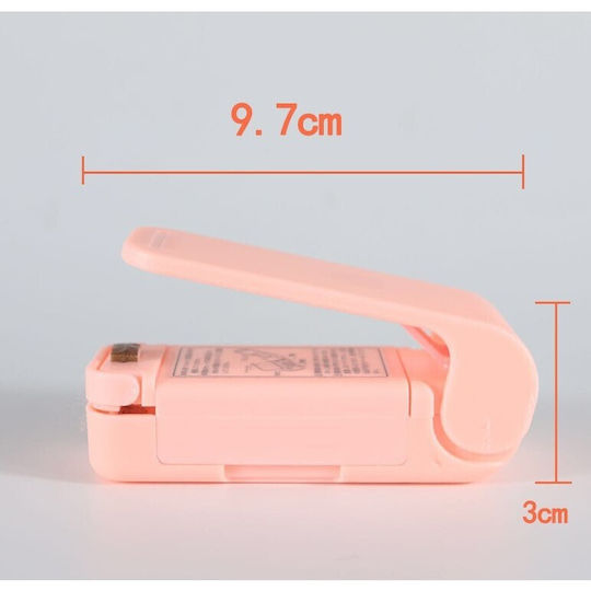 Mini Sigilator de Pungi cu Baterie Alista Home Sigilare Termică Spate Magnetic Portabil 9.7x3 Cm Roz