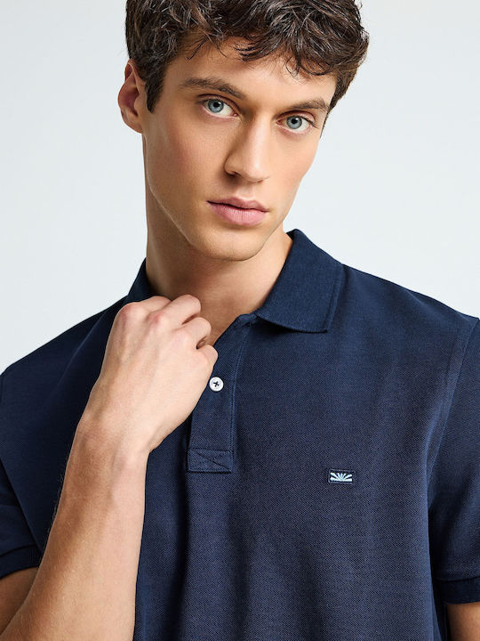 Polo Short Sleeve Navy Blouse