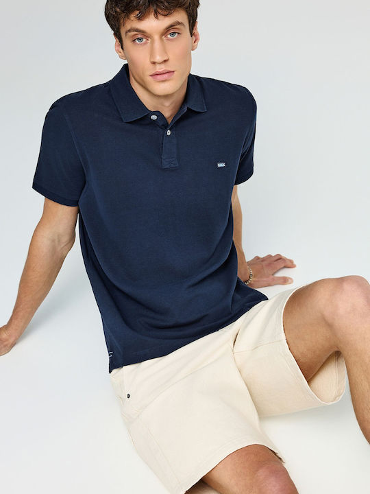 Polo Short Sleeve Navy Blouse