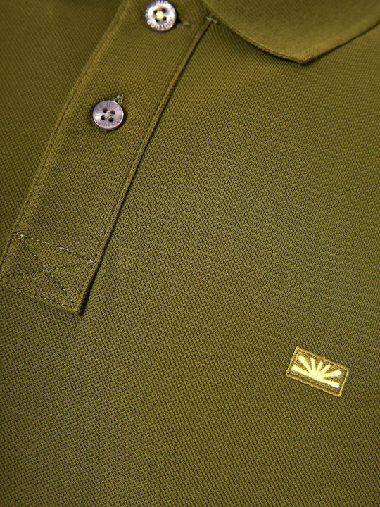 Polo Kurzarm Khaki Herrenblusen