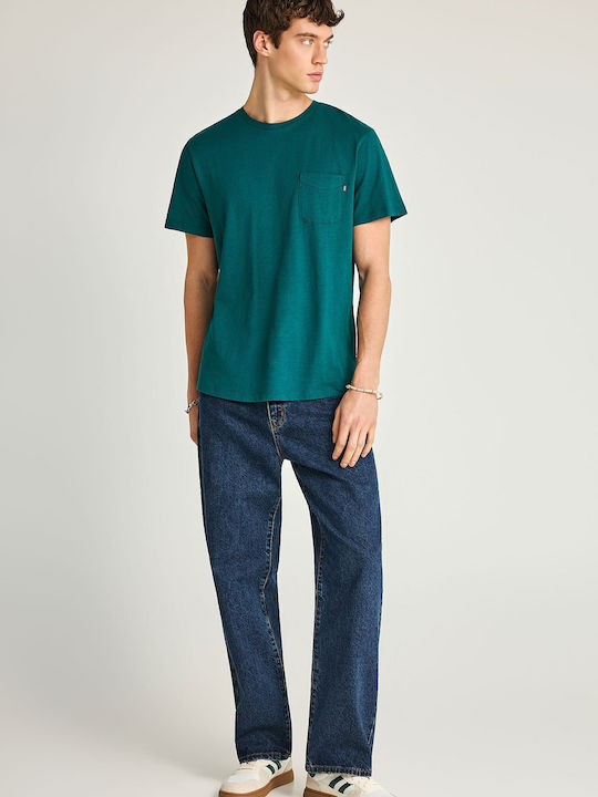 T-shirt Πετρόλ