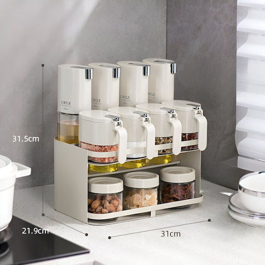 Alista Home Organizatori Pentru Condimente Din Plastic Albi 12 Bucăți