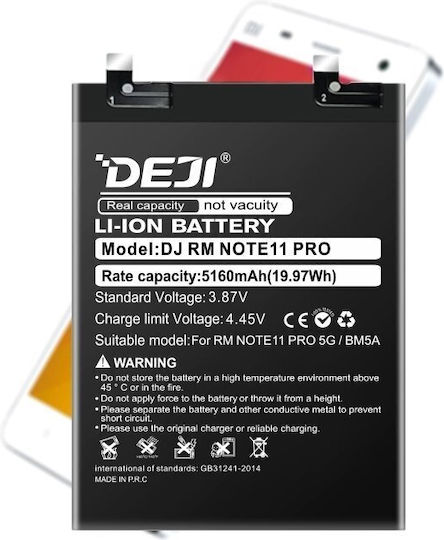 Deji Baterie Compatibilă de Înlocuire 5160mAh pentru Redmi Note 11 Pro 5g