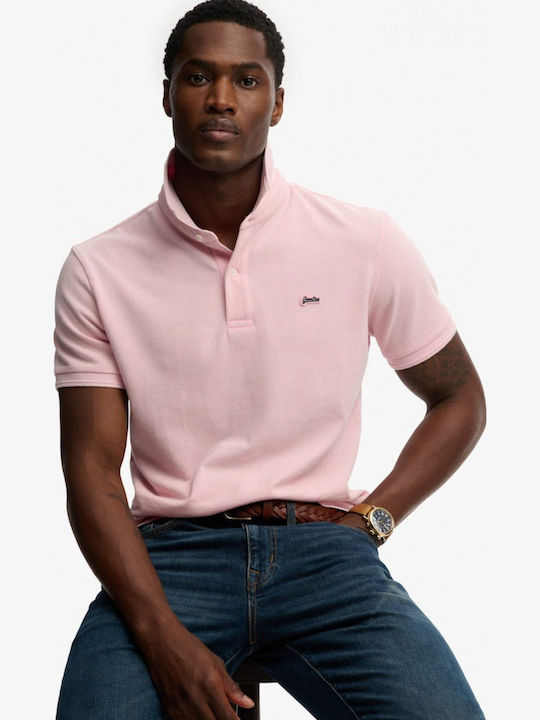 Polo Kurzarm Rosa Bluse