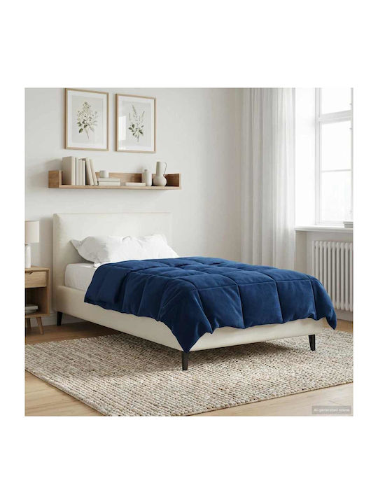 vidaXL Плик За Завивка Единичен 140x200 Тъмносин