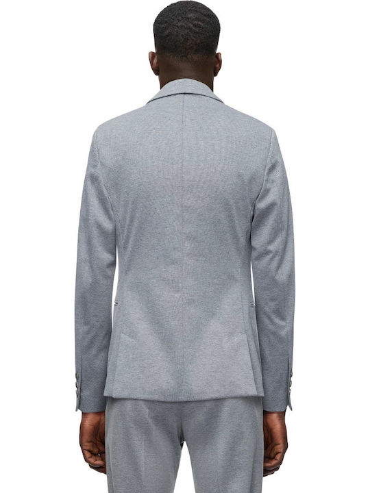 Men’s Suit Jacket with Slim Fit Grey