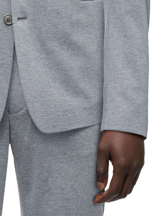 Men’s Suit Jacket with Slim Fit Grey
