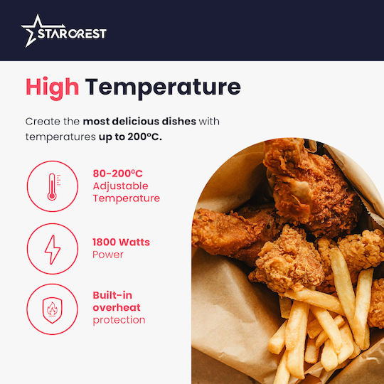 Starcrest Air Fryer 7.4lt Μαύρο