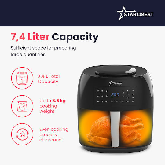 Starcrest Air Fryer 7.4lt Μαύρο