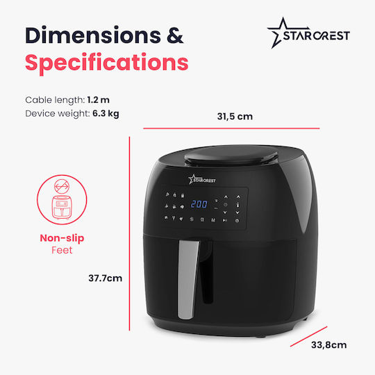 Starcrest Air Fryer 7.4lt Μαύρο