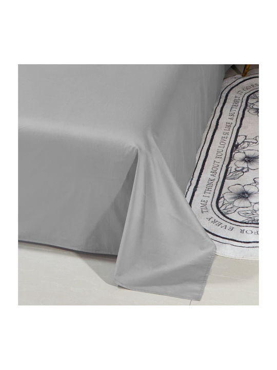 Σετ Παπλωματοθήκη Βαμβακέρή Μονή 160x240cm 1 Μαξιλαροθήκη & 1 Σεντόνι Γκρι