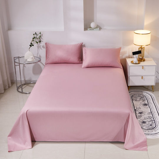 4 Seasons Collection Bettbezug Baumwolle Moni 160x240cm 1 Kissenbezug & 1 Bettlaken Rosa