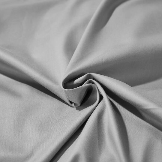 Σετ Παπλωματοθήκη Βαμβακέρή Μονή 160x240cm 1 Μαξιλαροθήκη & 1 Σεντόνι Γκρι