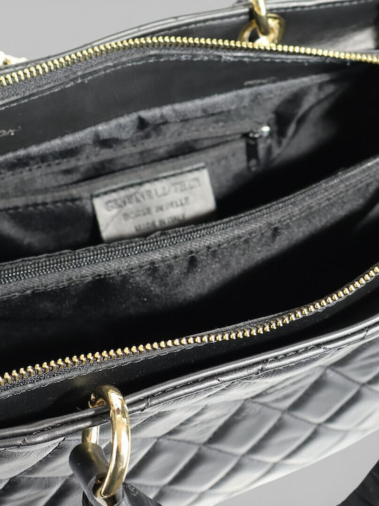 Leather Women's Crossbody Bag Black