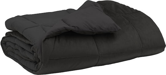 vidaXL Pătură Catifea Supraînălțată 220x260 cm Antracit